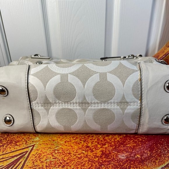 Cream Colored Coach Purse - Picture 9 of 14